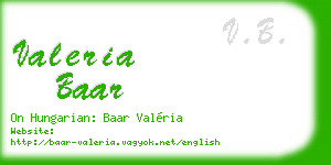 valeria baar business card